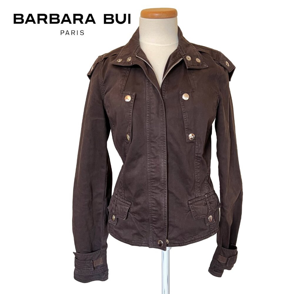 Barbara Bui Brown Utility Style Jacket Coat 42